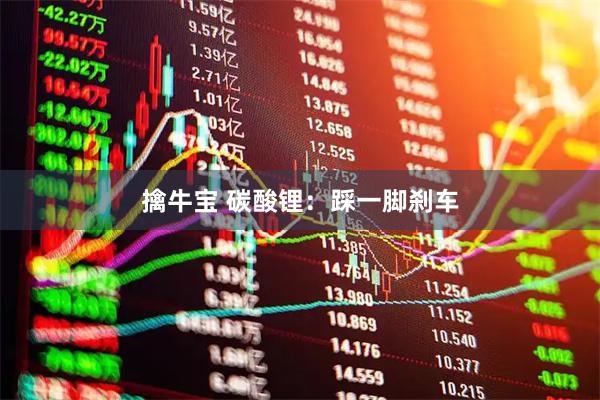 擒牛宝 碳酸锂：踩一脚刹车